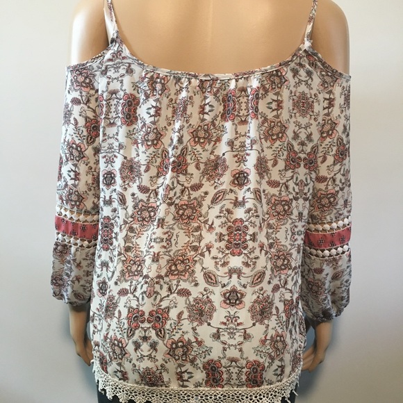 Penelope cold shoulder floral long sleeve size S - Picture 8 of 14